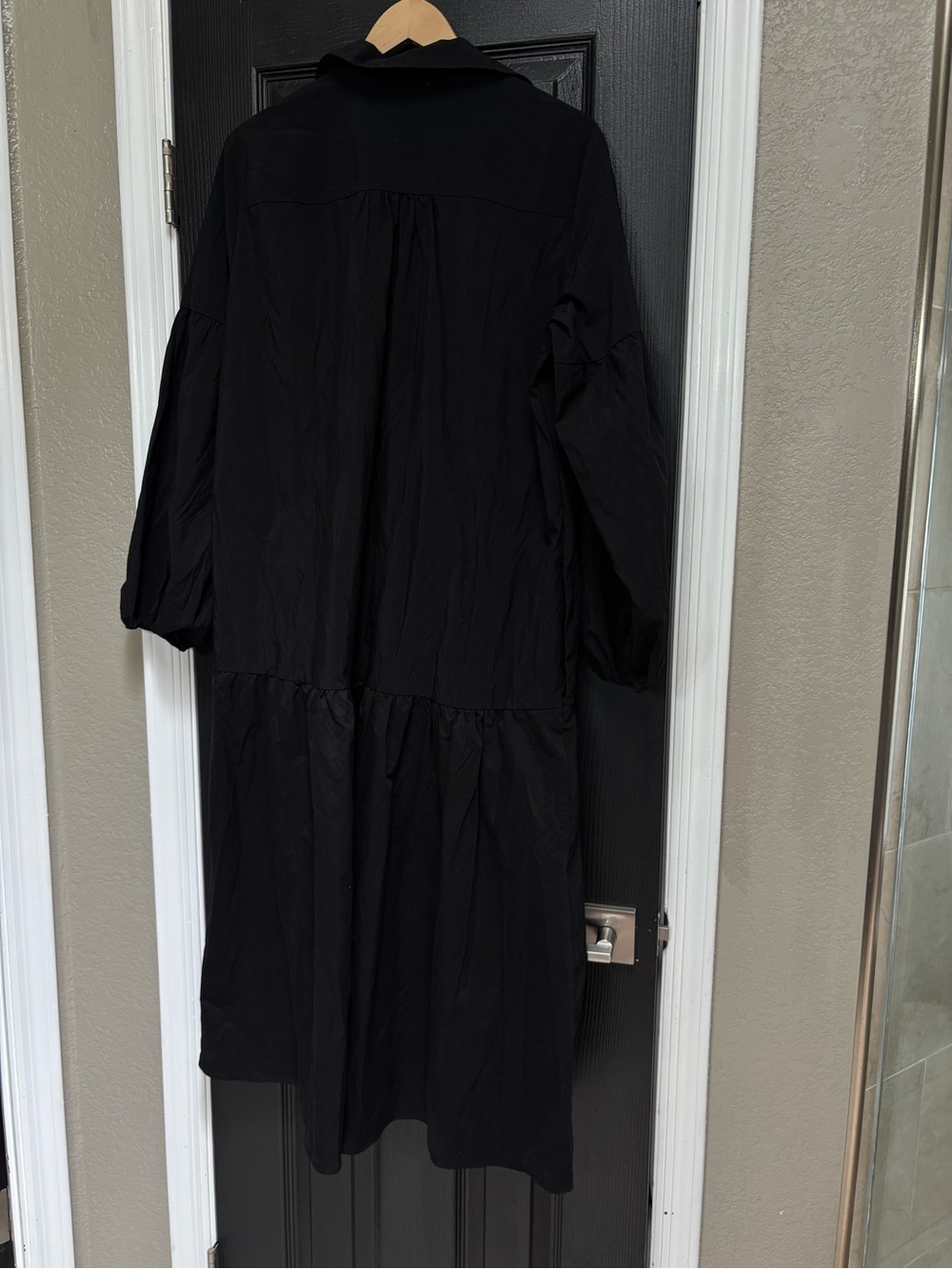 Maeve Black Long Sleeve Button Shirt Dress - Picture 9 of 13